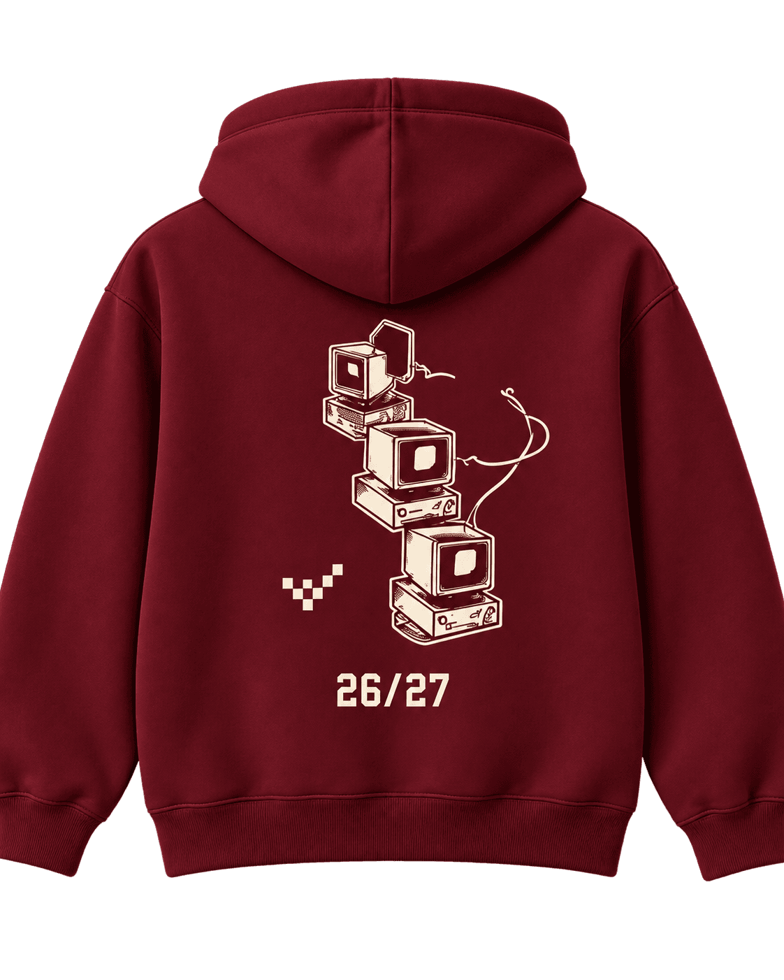 Sweat Design 1 em Bordô, costas
